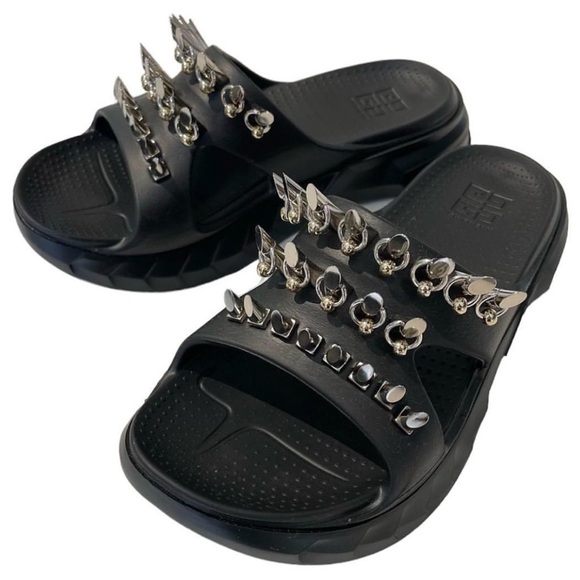 Givenchy Marshmallow Stud Embellished Slides Sandals in Black US 9.5, EU 40 - Picture 3 of 15